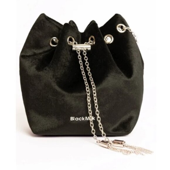 Blackmilk - Black Velvet Bucket Bag - Picture 1 of 7